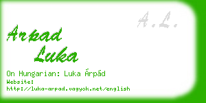 arpad luka business card
